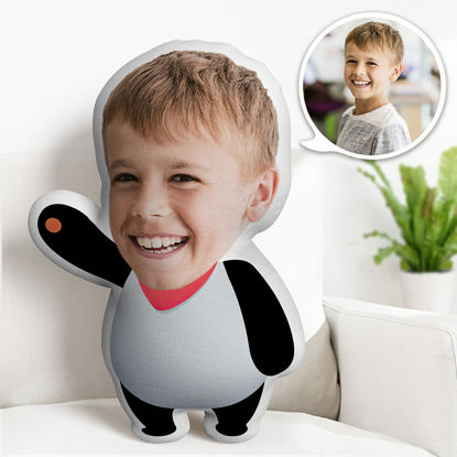 Picture of Custom Face Pillow Pingu With Your Face Unique Personalized｜Best Gift Idea for Birthday, Thanksgiving, Christmas etc.
