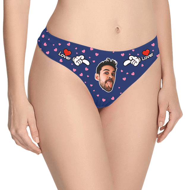 Picture of Custom Ladies Thong Sexy - Personalized Funny Photo Face Underwear for Women - Best Gift for Her