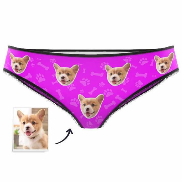 Picture of Custom Pet Face Women's Panties - Personalized Funny Photo Face Underwear for Women - Best Gift for Her