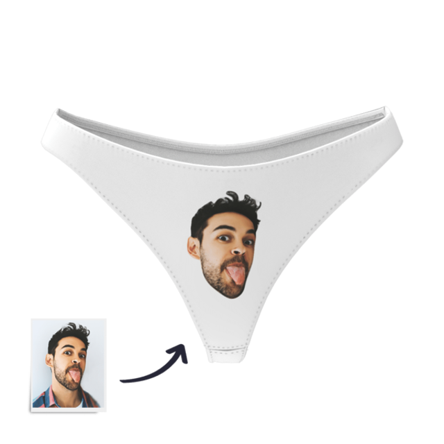 Picture of Custom Solid Solor Thong Sexy - Personalized Funny Photo Face Underwear for Women - Best Gift for Her