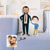 Picture of Custom Photo Pillow Father and Son For Perfect Gifts｜Best Gift Idea for Birthday, Thanksgiving, Christmas etc.