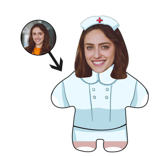 Picture of Custom Photo Pillow Gift For Nurse｜Best Gifts Idea for Birthday, Thanksgiving, Christmas etc.