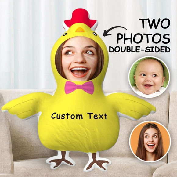 Picture of Custom Double Sided Photos Body Pillow For Gift Funny Chick Shaped｜Best Gift Idea for Birthday, Thanksgiving, Christmas etc.