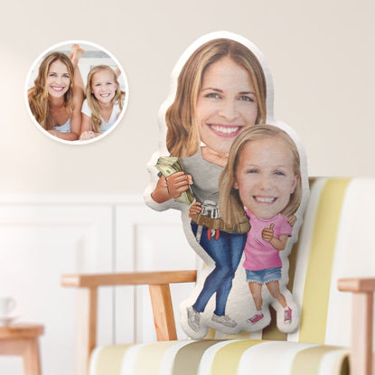 Picture of Custom Face Mom Throw Pillow｜Best Gift for Mom｜Best Gift Idea for Birthday, Thanksgiving, Christmas etc.