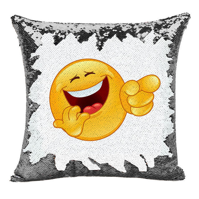 Picture of Magic Cartoon Photo Sequin Pillow With Personalized Name in Various Styles｜Best Gift Idea for Birthday, Thanksgiving, Christmas etc.