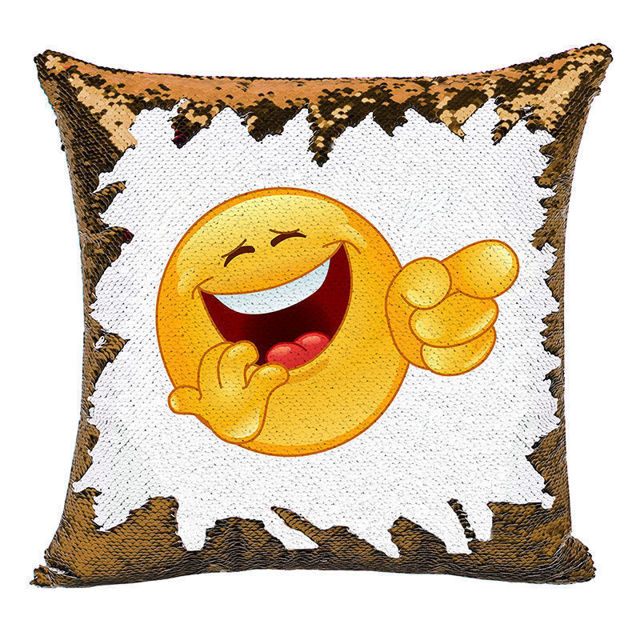 Picture of Magic Cartoon Photo Sequin Pillow With Personalized Name in Various Styles｜Best Gift Idea for Birthday, Thanksgiving, Christmas etc.