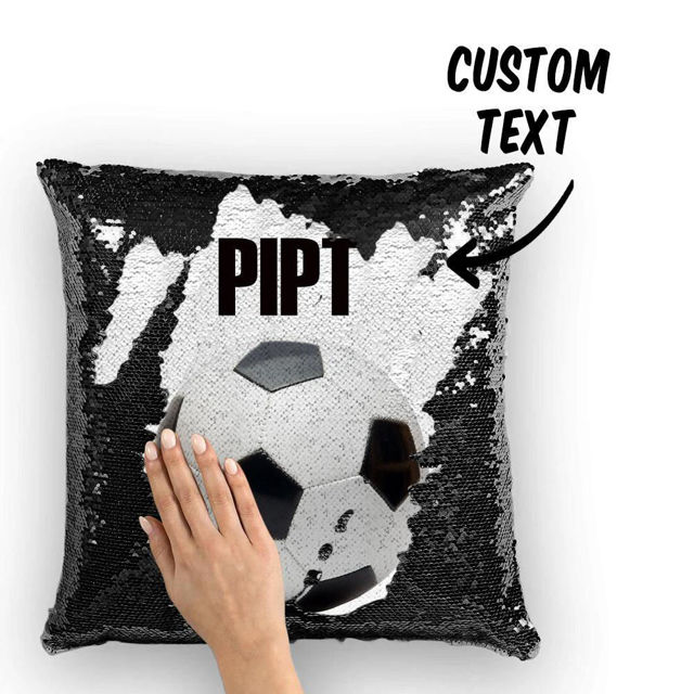 Picture of Personalized Name Magic Football Sequin Pillow | Best Gift Idea for Birthday, Thanksgiving, Christmas etc.