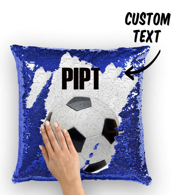 Picture of Personalized Name Magic Football Sequin Pillow | Best Gift Idea for Birthday, Thanksgiving, Christmas etc.