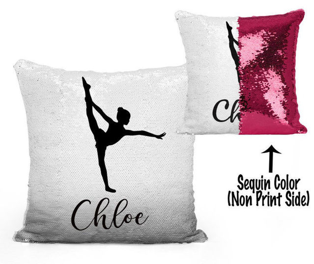 Picture of Personalized Ballet Girl Magic Photo Sequin Pillow | Custom equin Pillow | Best Gift Idea for Birthday, Thanksgiving, Christmas etc.