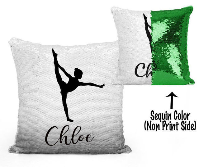 Picture of Personalized Ballet Girl Magic Photo Sequin Pillow | Custom equin Pillow | Best Gift Idea for Birthday, Thanksgiving, Christmas etc.