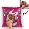 Picture of Personalized Magic Photo Sequin Pillow | Anniversary Gift | Best Gift Idea for Birthday, Thanksgiving, Christmas etc.