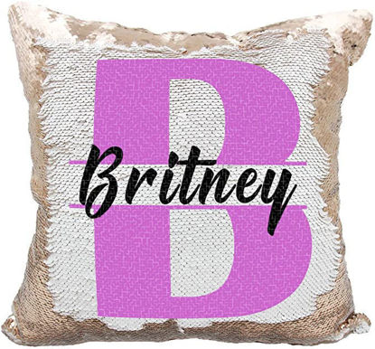 Picture of Personalized Name Magic Photo Sequin Pillow | Custom Sequin Pillow | Best Gift Idea for Birthday, Thanksgiving, Christmas etc.