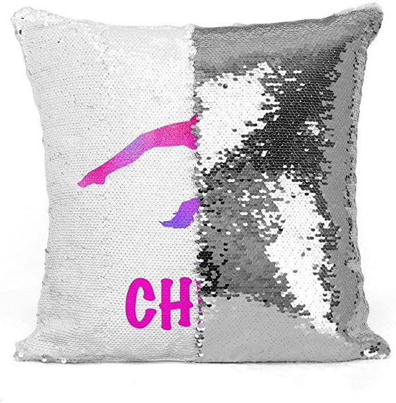 Picture of Personalized Yoga Girl Magic Photo Sequin Pillow | Custom Sequin Pillow | Best Gift Idea for Birthday, Thanksgiving, Christmas etc.