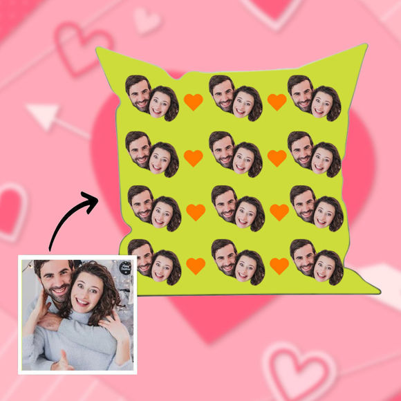 Picture of Custom Face Pillows For Best Friends | Couple Photo Pillows | Best Gift Idea for Birthday, Thanksgiving, Christmas etc.