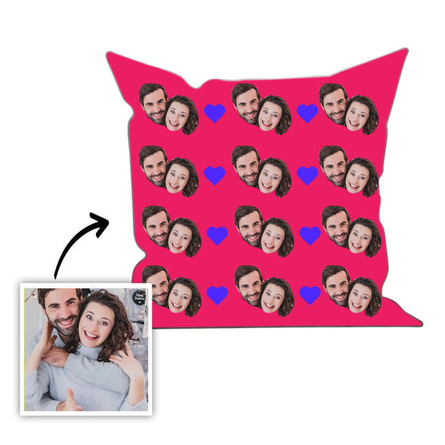 Picture of Custom Face Pillows For Best Friends | Couple Photo Pillows | Best Gift Idea for Birthday, Thanksgiving, Christmas etc.