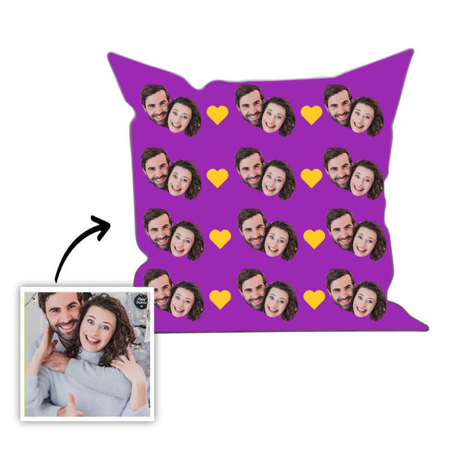 Picture of Custom Face Pillows For Best Friends | Couple Photo Pillows | Best Gift Idea for Birthday, Thanksgiving, Christmas etc.