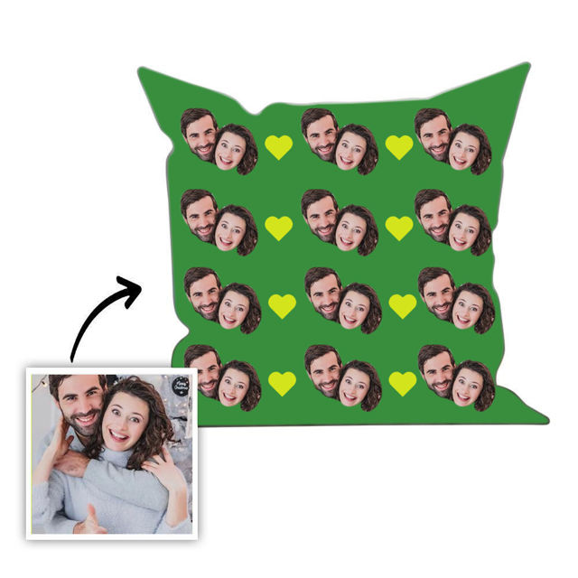 Picture of Custom Face Pillows For Best Friends | Couple Photo Pillows | Best Gift Idea for Birthday, Thanksgiving, Christmas etc.