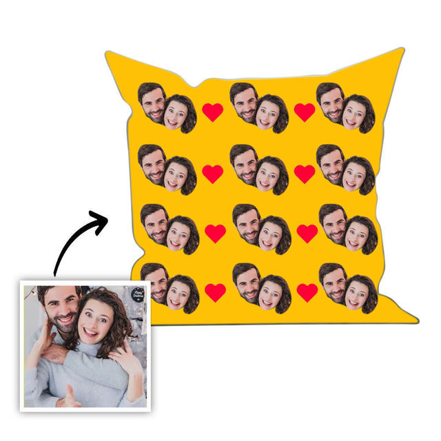 Picture of Custom Face Pillows For Best Friends | Couple Photo Pillows | Best Gift Idea for Birthday, Thanksgiving, Christmas etc.