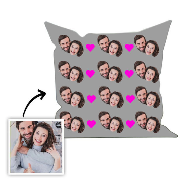 Picture of Custom Face Pillows For Best Friends | Couple Photo Pillows | Best Gift Idea for Birthday, Thanksgiving, Christmas etc.