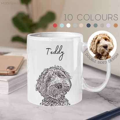 Picture of Custom Pet Mug Using Pet Photo | Name Custom Dog Mug Dog Coffee Cup Personalized Pet Mugs | Idea for Birthday, Thanksgiving, Christmas etc.