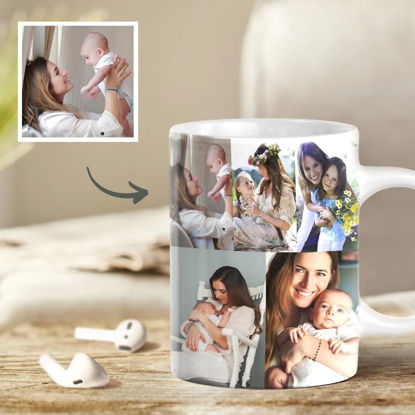 Picture of Personalized 10 Photo Puzzle Mugs | Ceramic Mugs Best Gifts | Funny Gift Ideas for Birthday, Thanksgiving, Christmas etc.