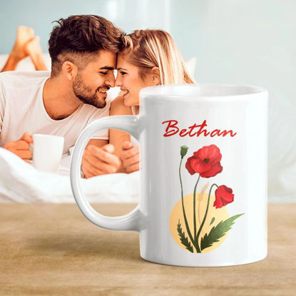 Picture of Personalized Colorful Floral Mug | Best Coffee Mug | Funny Gift Ideas for Birthday, Thanksgiving, Christmas etc.