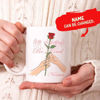 Picture of Personalized Rose Flower Gesture Cup Coffee Mug | Best Gift Idea for Birthday, Thanksgiving, Christmas etc.