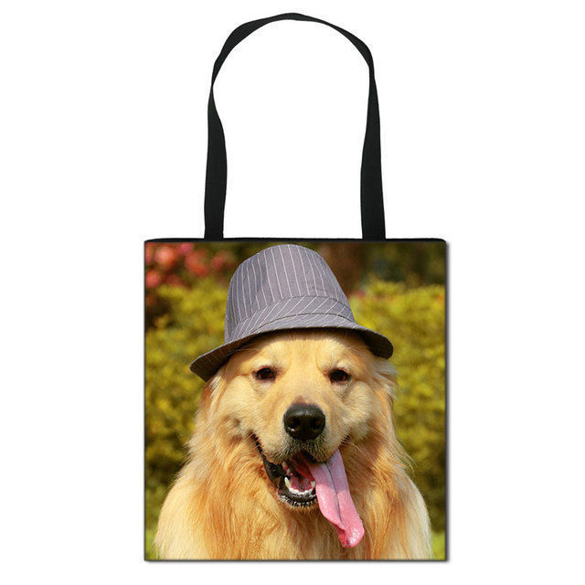 Picture of Custom Dog Photo Portable Hand Canvas Bag | Personalized Pet Photo Bag | Best Gifts Idea for Birthday, Thanksgiving, Christmas etc.