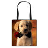 Picture of Custom Dog Photo Portable Hand Canvas Bag | Personalized Pet Photo Bag | Best Gifts Idea for Birthday, Thanksgiving, Christmas etc.
