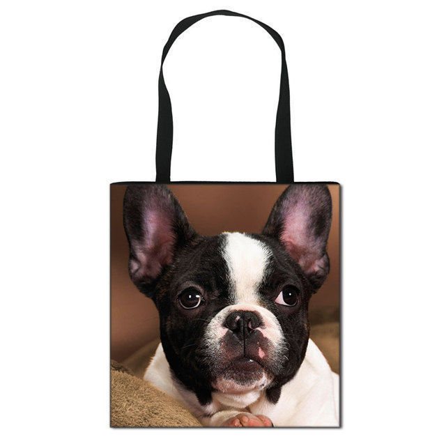 Picture of Custom Dog Photo Portable Hand Canvas Bag | Personalized Pet Photo Bag | Best Gifts Idea for Birthday, Thanksgiving, Christmas etc.