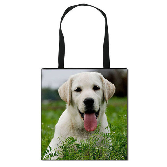 Picture of Custom Dog Photo Portable Hand Canvas Bag | Personalized Pet Photo Bag | Best Gifts Idea for Birthday, Thanksgiving, Christmas etc.