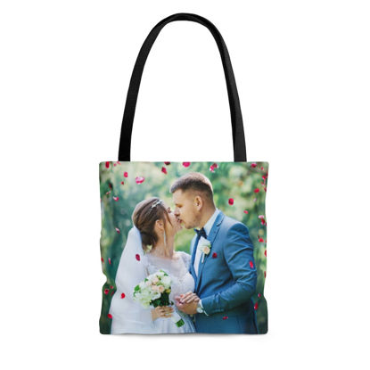 Picture of Custom Photo Portable Hand Canvas Bag Anniversary Gift | Best Gift Idea for Birthday, Thanksgiving, Christmas etc.