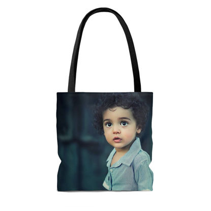 Picture of Personalize with Your Child Photos Tote Bag | Best Gift Idea for Birthday, Thanksgiving, Christmas etc.
