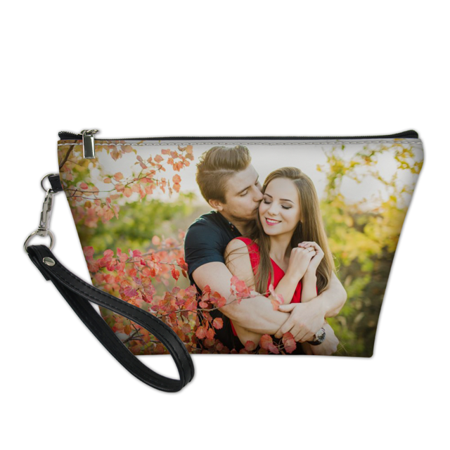 Picture of Custom Photo Portable Cosmetic Bag | Personalized Couple Photo Make Up Bag | Custom Gifts | Valentine's Day Gifts | Best Gift Idea for Birthday, Thanksgiving, Christmas etc.