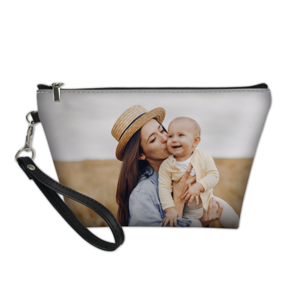 Picture of Custom Photo Portable Cosmetic Bag | Personalized Mother and Chlid Photo Make Up Bag | Custom Gifts for Best Mom Mother's Day | Best Gift Idea for Birthday, Thanksgiving, Christmas etc.