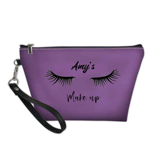 Picture of Custom Portable Cosmetic Bag | Personalized Make Up Bag | Personalized Color And Name Personalized Gifts | Best Gift Idea for Birthday, Thanksgiving, Christmas etc.