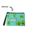 Picture of Custom Four Leaves Clover Portable Coin Purse | Personalized Name Coin Purse | Personaliezed Gifts | Best Gift Idea for Birthday, Thanksgiving, Christmas etc.