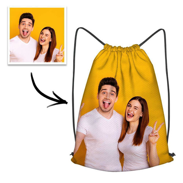 Picture of Custom Drawstring Bag Photo Sportpack | Best Gifts Idea for Birthday, Thanksgiving, Christmas etc.