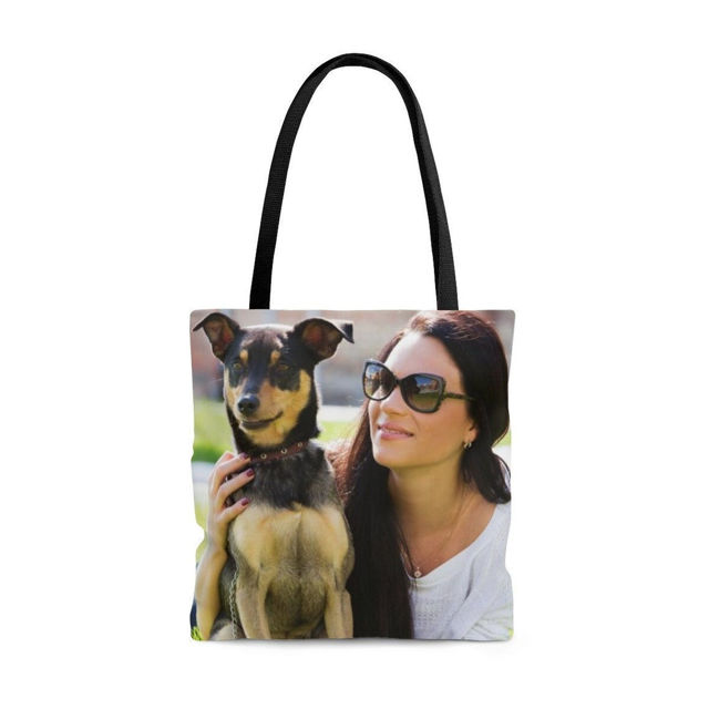 Picture of Personalize with Your Loved Ones and Lovely Pets Photos Tote Bag | Best Gifts Idea for Birthday, Thanksgiving, Christmas etc.