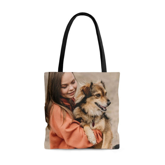 Picture of Personalize with Your Loved Ones and Lovely Pets Photos Tote Bag | Best Gifts Idea for Birthday, Thanksgiving, Christmas etc.