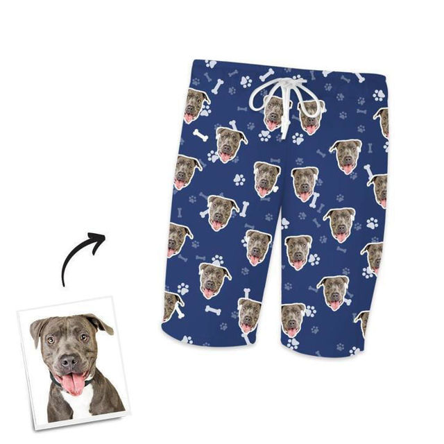 Picture of Custom Home Shorts Pajama Pants Pet Bones - Personalized Photo Face copy Unisex Pajama Pants - Best Gift for Family and Friends