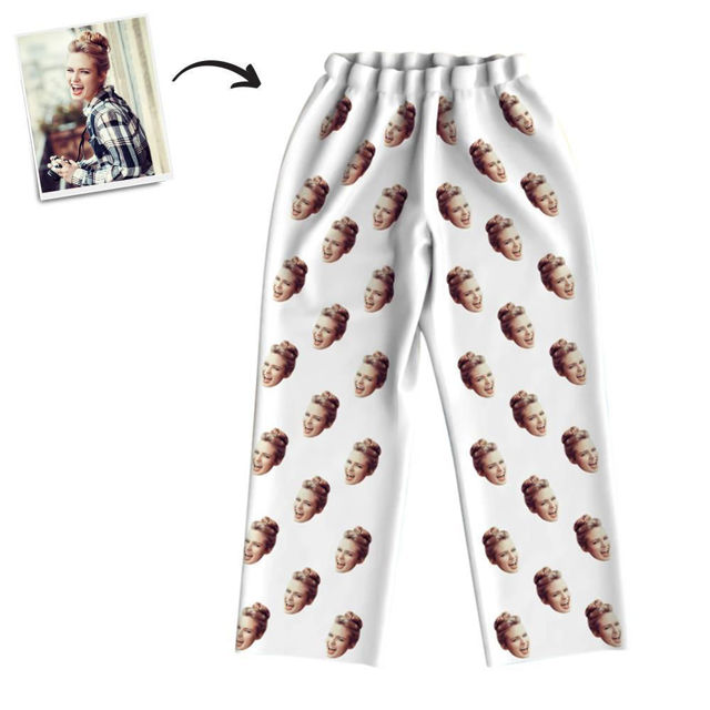 Picture of Custom Multi-avatar Pajama Pants For Gifts - Personalized Photo Face copy Unisex Pajama Pants - Best Gift for Family and Friends