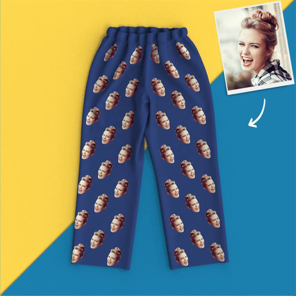 Picture of Custom Multi-avatar Pajama Pants For Gifts - Personalized Photo Face copy Unisex Pajama Pants - Best Gift for Family and Friends