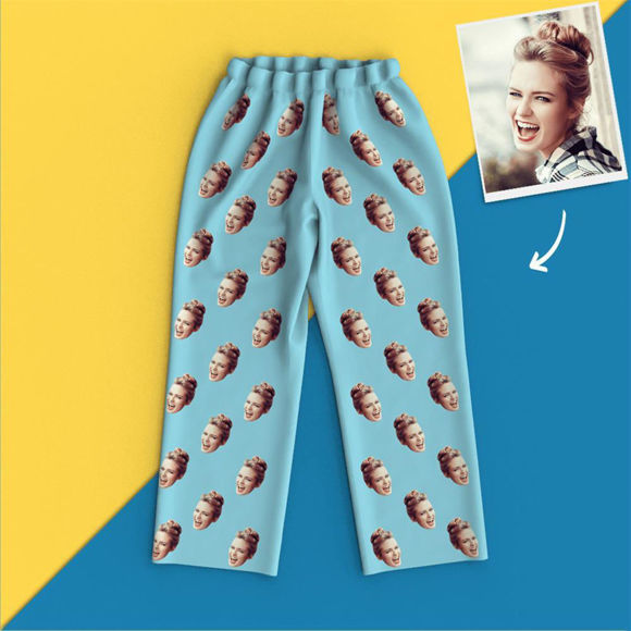 Picture of Custom Multi-avatar Pajama Pants For Gifts - Personalized Photo Face copy Unisex Pajama Pants - Best Gift for Family and Friends