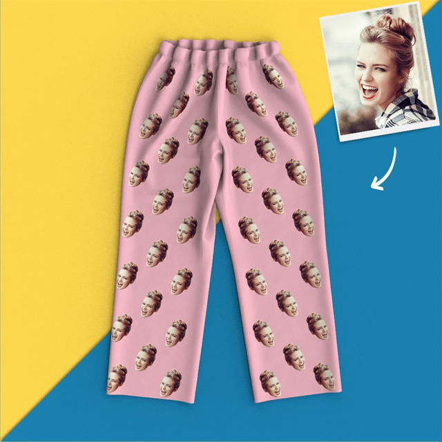 Picture of Custom Multi-avatar Pajama Pants For Gifts - Personalized Photo Face copy Unisex Pajama Pants - Best Gift for Family and Friends