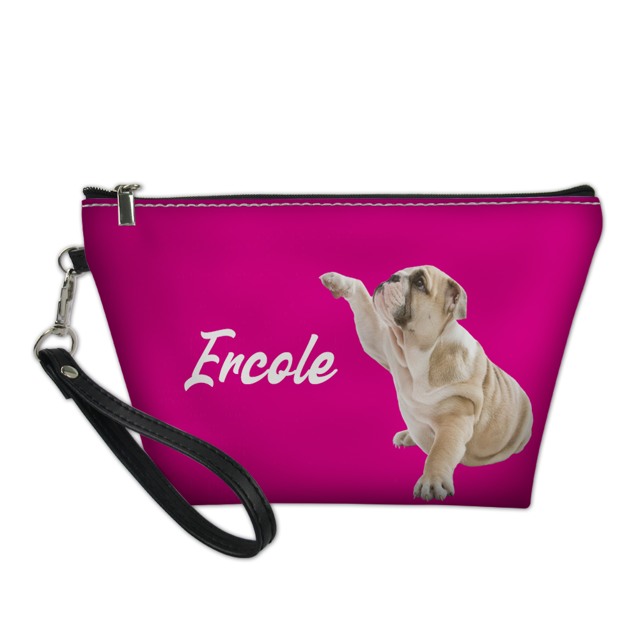 Picture of Custom Pet Photo Portable Cosmetic Bag | Personalized Photo Make Up Bag | Personalized Pet Photo And Name | Personalized Gifts For Pet Lovers | Best Gifts Idea for Birthday, Thanksgiving, Christmas etc.