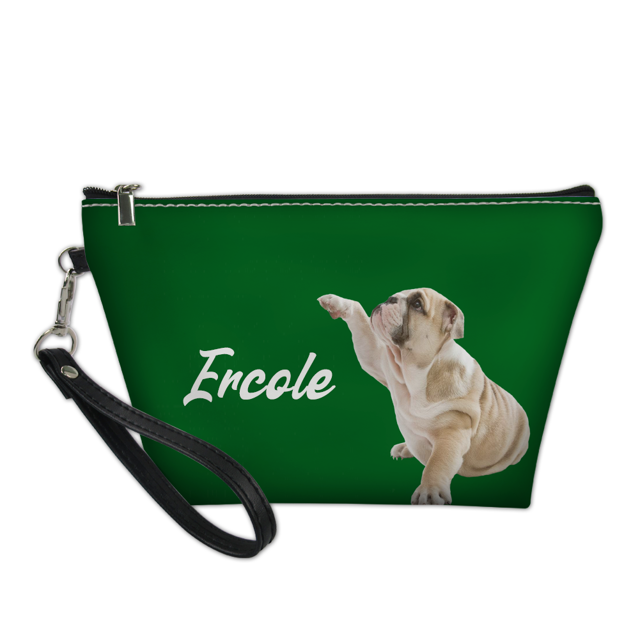 Picture of Custom Pet Photo Portable Cosmetic Bag | Personalized Photo Make Up Bag | Personalized Pet Photo And Name | Personalized Gifts For Pet Lovers | Best Gifts Idea for Birthday, Thanksgiving, Christmas etc.