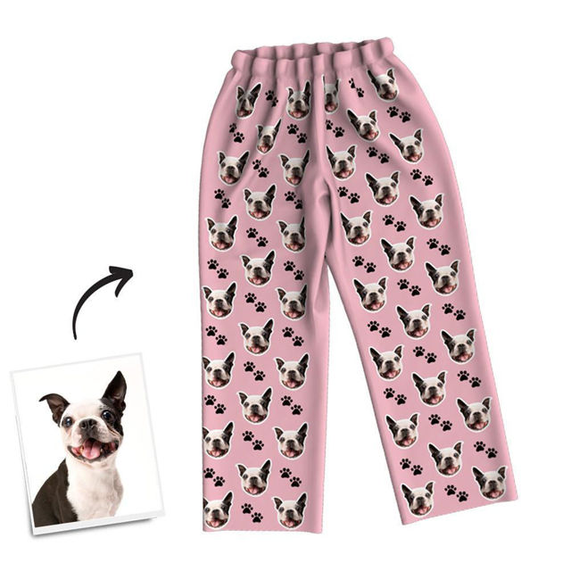 Picture of Custom Pet Feet Multiple Avatar Pajama Pants - Personalized Photo Face copy Unisex Pajama Pants - Best Gift for Family and Friends Custom Pet Feet Multiple Avatar Pajama Pants - Personalized Photo Face copy Unisex Pajama Pants - Best Gift for Family and Friends