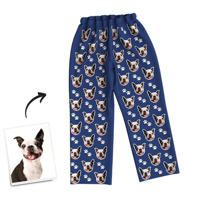 Picture of Custom Pet Feet Multiple Avatar Pajama Pants - Personalized Photo Face copy Unisex Pajama Pants - Best Gift for Family and Friends Custom Pet Feet Multiple Avatar Pajama Pants - Personalized Photo Face copy Unisex Pajama Pants - Best Gift for Family and Friends