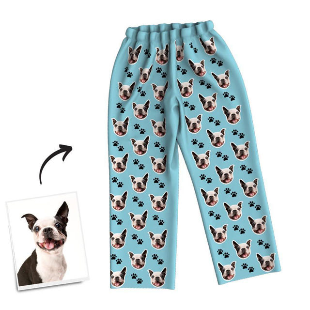 Picture of Custom Pet Feet Multiple Avatar Pajama Pants - Personalized Photo Face copy Unisex Pajama Pants - Best Gift for Family and Friends Custom Pet Feet Multiple Avatar Pajama Pants - Personalized Photo Face copy Unisex Pajama Pants - Best Gift for Family and Friends